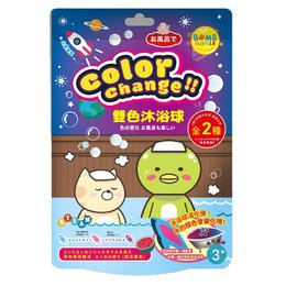 火箭雙色薄荷精油沐浴球(附太空玩具)