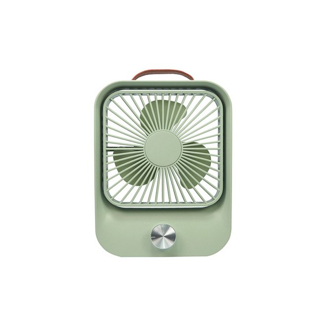 KINYO復古無段式桌扇-綠/白 UF-5750