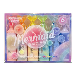 糖果香味螢光筆 6入