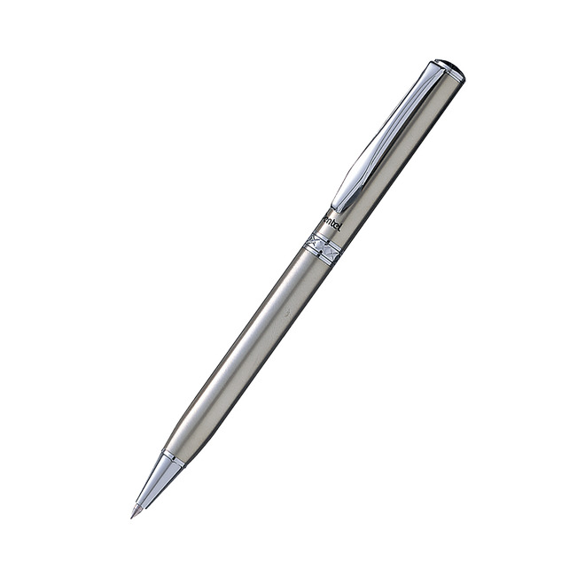 Pentel 高級不鏽鋼原子筆0.8mm B810 (可選刻字或無刻字版本)