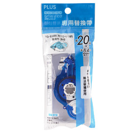 PLUS 旋轉雙面膠帶替帶(藍)8.4mmX20M  37-929