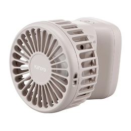 KINYO 迷你拉繩充電風扇 奶茶 UF-2188MT