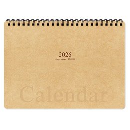 2026年25K雙圈繪圖本月曆-牛皮