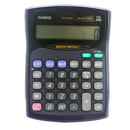 CASIO防水防塵計算機(12位) WD-220MS-BU