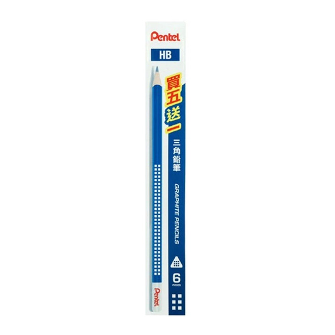 Pentel 三角鉛筆 6入