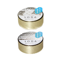 (KIM JIM) SODA 透明PET卷狀膠帶15MM 金箔軋型款