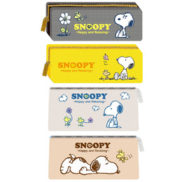SNOOPY(古典糸)綱格方型/三角開窗筆袋(顏色隨機出貨)