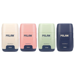 MILAN COMPACT橡皮擦+削筆器 1918系列 (顏色隨機出貨)