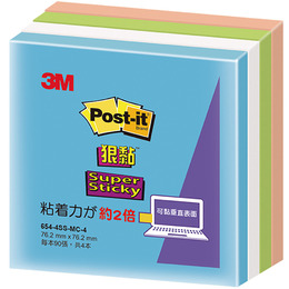 3M利貼狠黏便條紙磚 654-4SS-MC-4