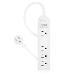 PowerSync防雷擊一開四插延長線1.2M/1.8M/2.7M/4.5M