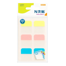 N次貼 可再貼分類索引片28x25mm﹙60片﹚ 66514
