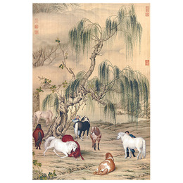 清 郎世寧八駿圖 拼圖1000片