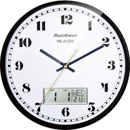 HK 12吋靜音石英鐘-液晶