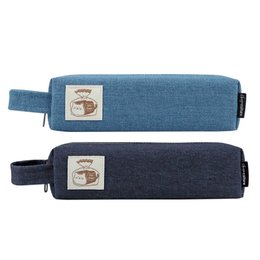 牛仔手提小筆袋