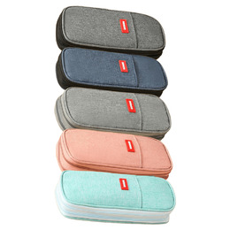 高顏質雙層伸縮大容量布筆袋(顏色隨機出貨)