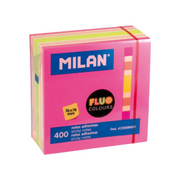 MILAN螢光便利貼76mm 4色 400張