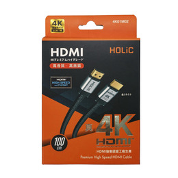 HOLiC HDMI 4K鋁合金鍍金頭超高畫質影音線1M