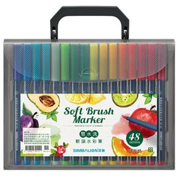 雄獅48色軟頭水彩筆
