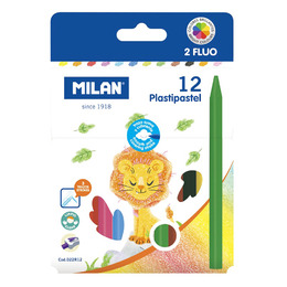 MILAN 口袋型12色無毒不沾手蠟筆