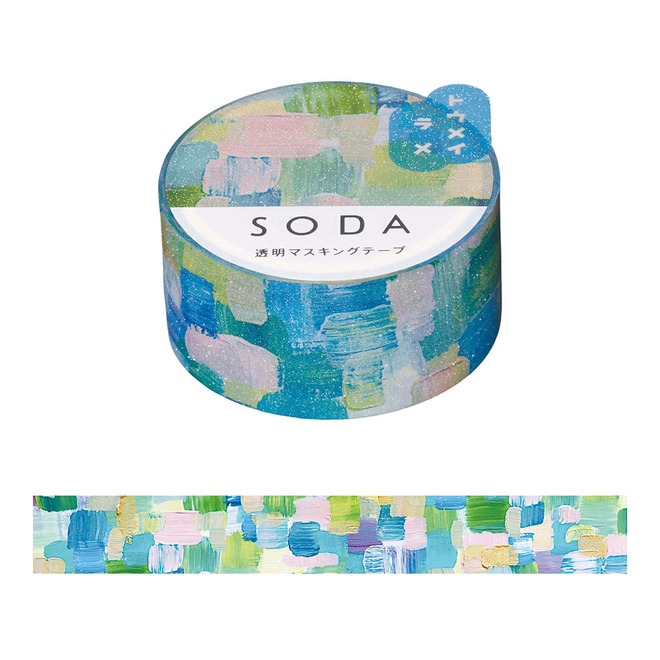 (KIM JIM) SODA 和紙捲狀膠帶20MM 亮粉磨砂款