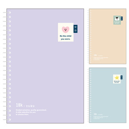 18K活頁空白筆記-小小微笑A.B.C