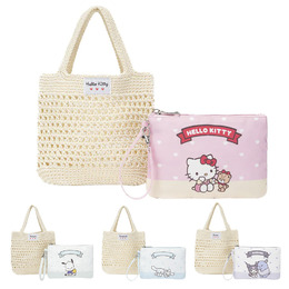 三麗鷗 2in1手工編織手提袋