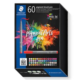 STAEDTLER施德樓 371彩藝毛筆-60色入