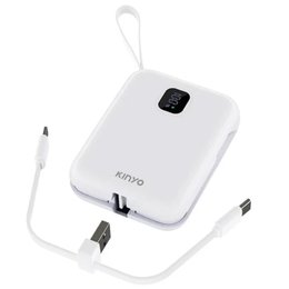 KINYO NKPB-4341W 大容量可拆自帶線快充行動電源