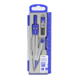 簡約2B自動鉛筆金屬銀圓規