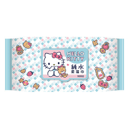 Hello Kitty 超純水柔濕巾100抽 加蓋-單包