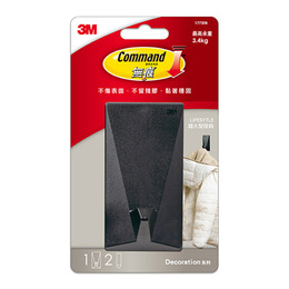 3M LIFESTYLE無痕超大型掛鉤-黑 17730B