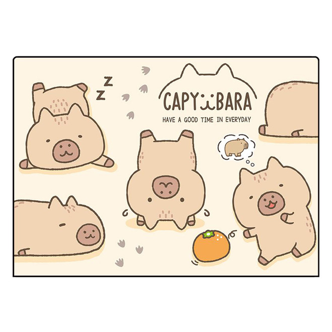 水豚橫式資料袋A
