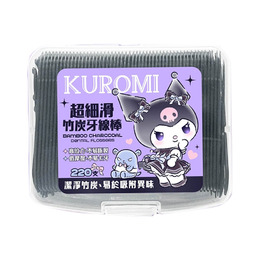 酷洛米 超細滑竹炭牙線棒220支